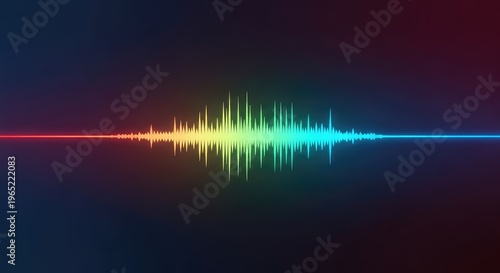Digital screen showing a completely flat, silent audio waveform. Represents lack of signal, error, data absence, or a technological pause, processing, audio, data