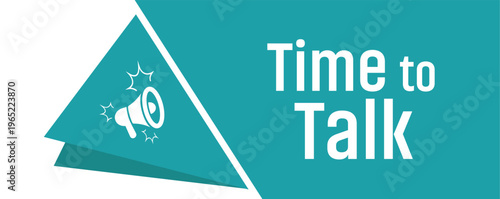 time to talk text on white background