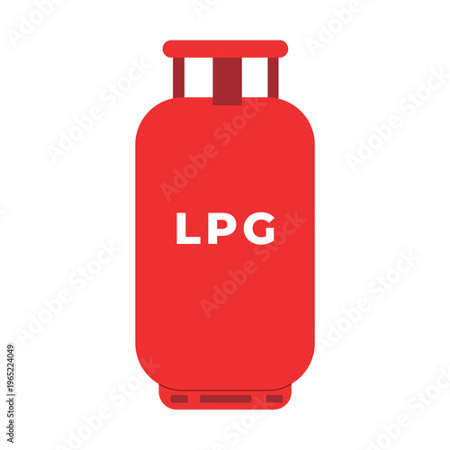 Red LPG cylinder for domestic and industrial fuel