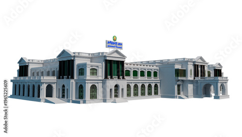 Tableau sur toile High-quality 3D architectural render of the Tamil Nadu Secretariat building feat