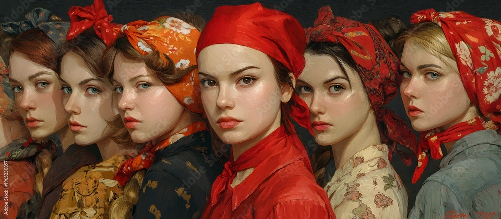 Obraz premium group of diverse women. International Women's Day concept