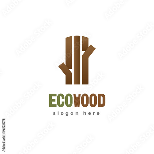 Minimalist Organic Wood Tree Logo Symbol for Eco-Friendly Brand Identity