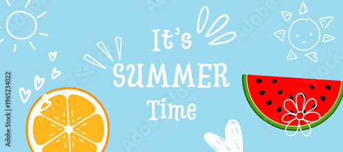 Summer time vector template design. It's summer time 
