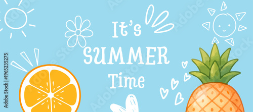 Summer time vector template design. It's summer time 
