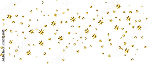 Golden star sparkle elements. Minimal festive vector illustration for celebration, holiday and decorative design projects on transparent background