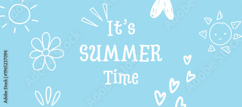 Summer time vector template design. It's summer time 
