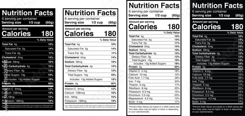 Nutrition Facts Level,nutrition label template,supplement facts, vitamin facts,Pineapple nutrition fact vector.