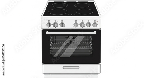 electric stove isolated on white background