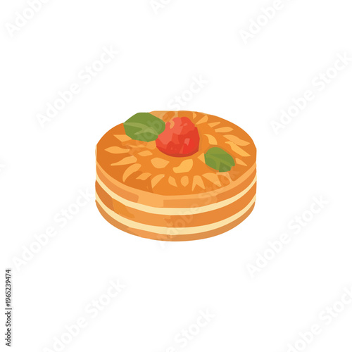 A delightful strawberry and lemon tart, a perfect sweet treat for any occasion