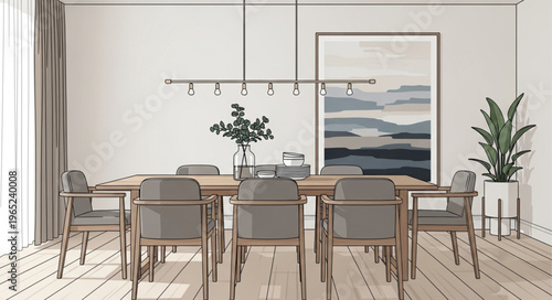modern dining room