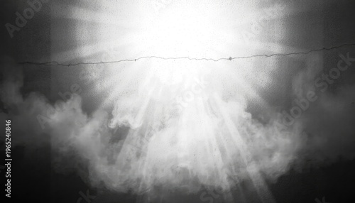 Dramatic Light Beams Piercing Through Mysterious Fog Against a Textured Surface for Your Next Presentation or Creative Project
