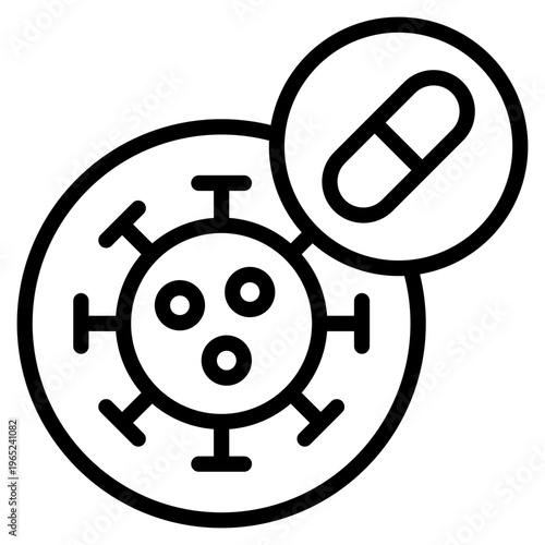 Antibiotic  Icon Element For Design