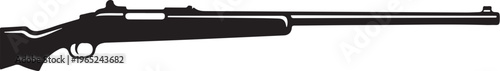 Rifle, shotgun, hunting, gun, vector illustration, black, silhouette, weapon