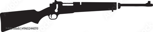 Rifle, gun, firearm silhouette, black, vector, illustration, assault rifle, weapon, military