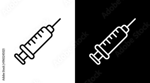 Syringe  White Icon Set Design