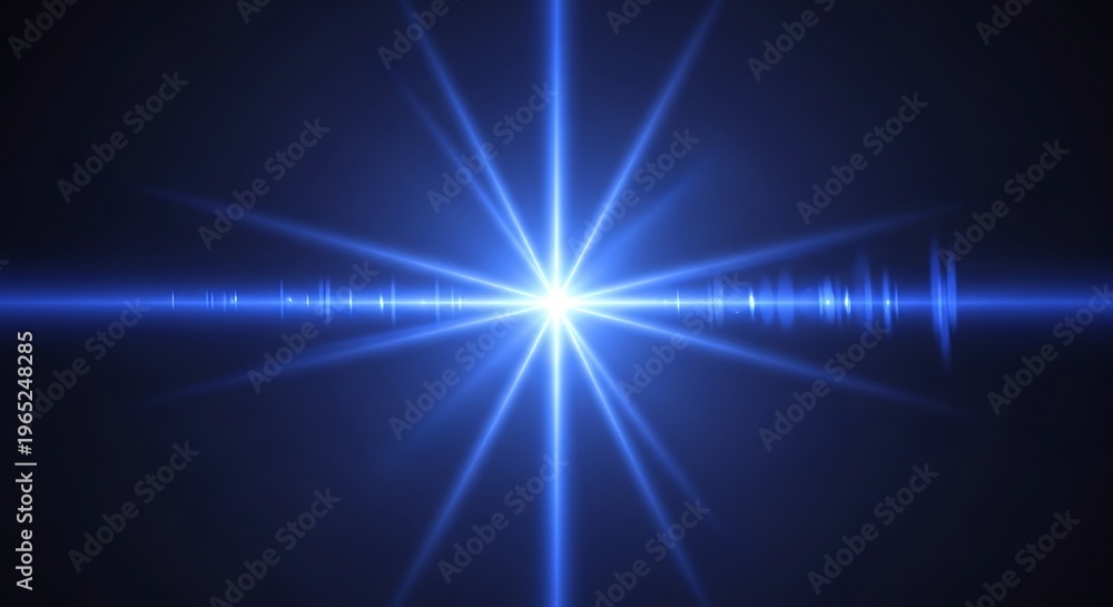 Obraz premium Blue Light Starburst Effect
