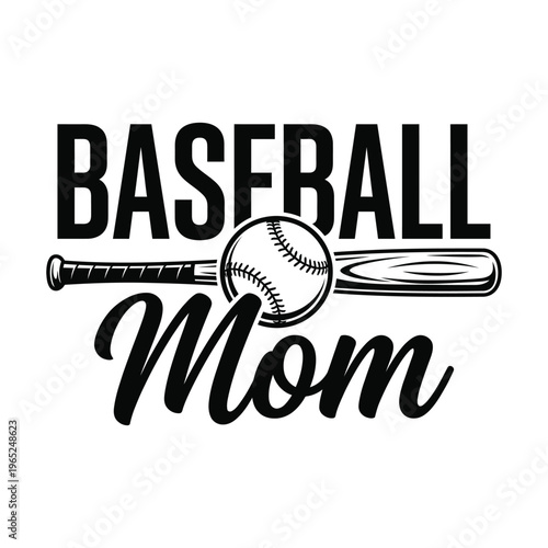 A patriotic logo for a baseball mom 