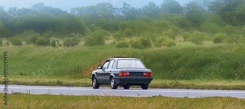 Принти на полотні Shiny chrome wheels on preserved classic youngtimer