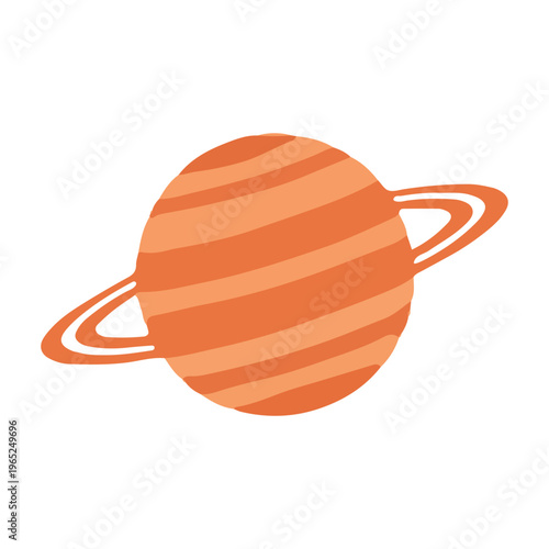 Cartoon Saturn Planet Icon