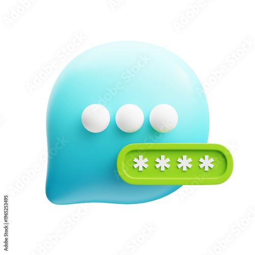 3d Illustration of Otp Message Security Verification 3d Icon