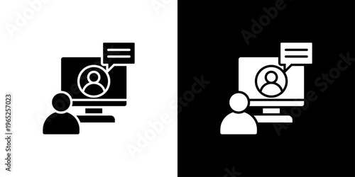Conversation Icon Sheet Black And White