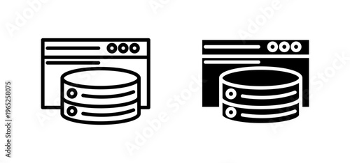 Caching icon graphic vector. icon collection