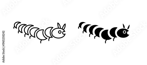 Caterpillar icon graphic vector. icon collection