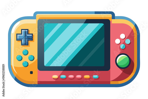 Portable handheld gaming console with large screen display