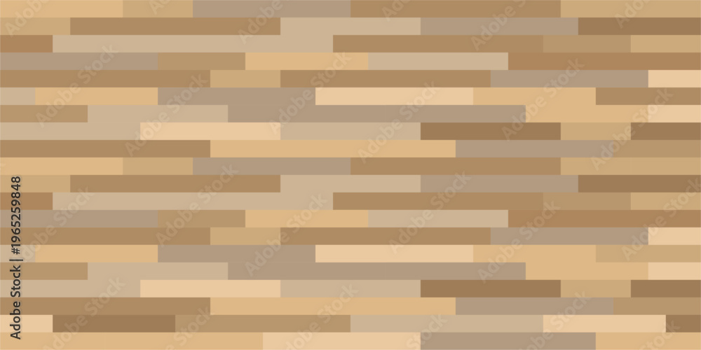 Fototapeta premium Minimalist Illustration wood parquet floor pattern with natural brown tones. Perfect wooden flooring texture background for interior design, architecture, and 3D rendering projects.