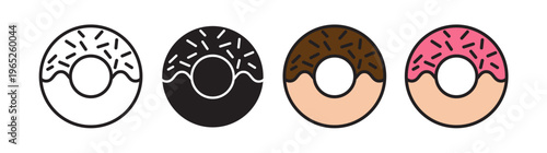 Doughnut icon graphic vector. icon collection
