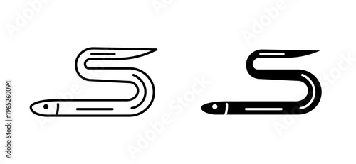 eel icon graphic vector. icon collection
