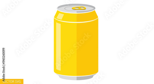 Yellow Soda Can - Refreshing Beverage Container