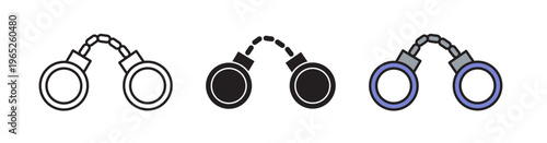Handcuffs icon graphic vector. icon collection