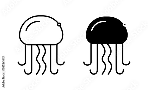 Jellyfish icon graphic vector. icon collection