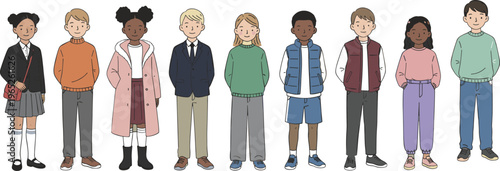 Diverse scientists and medical research professionals in lab coats and surgical caps with digital tablet flat vector character set