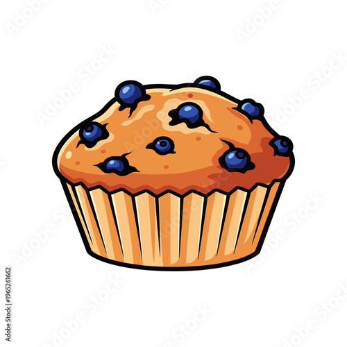 Blueberry Muffin Pastry Dessert Baked.