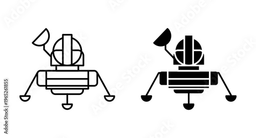 Lander icon graphic vector. icon collection