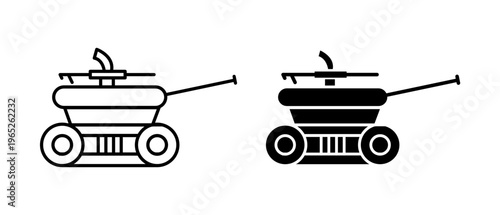 Military robot icon graphic vector. icon collection