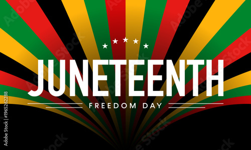 Juneteenth poster, Freedom Day background, June 19 banner