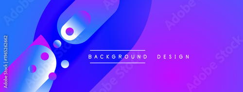 Abstract fluid shapes, vibrant blue purple gradient. Modern design element for backgrounds, banners, presentations. Smooth transitions create dynamic visual.