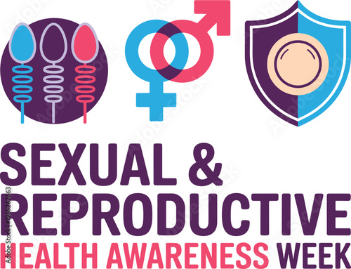 Sexual Reproductive Health Awareness Week Symbols Vector Illustration