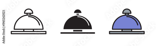 Reception bell icon graphic vector. icon collection