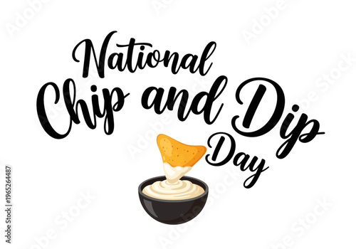 National chip and dip day with chip
