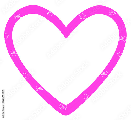 Star and bow patterned heart structure