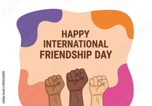 Happy international friendship day fists