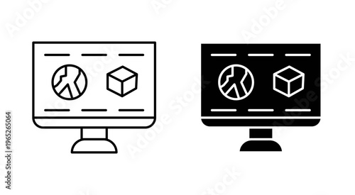 Simulator icon graphic vector. icon collection