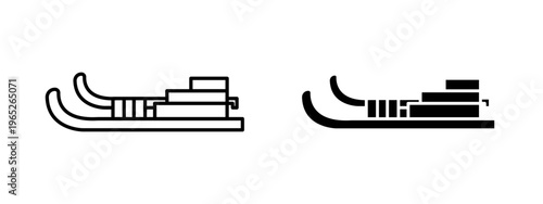 Sled icon graphic vector. icon collection