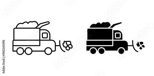 Snowplow icon graphic vector. icon collection