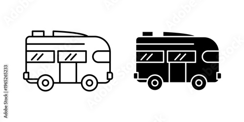 Surfing Bus icon graphic vector. icon collection