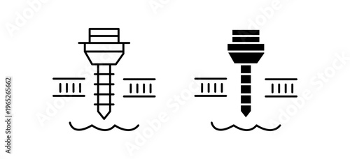 well drilling icon graphic vector. icon collection